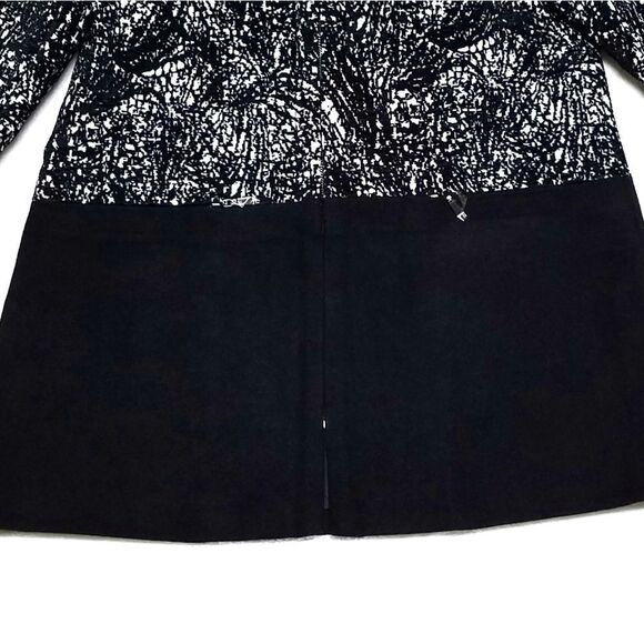 PRESTON & York Black White Colorblock Wool Longline Jacket - Picture 3 of 11